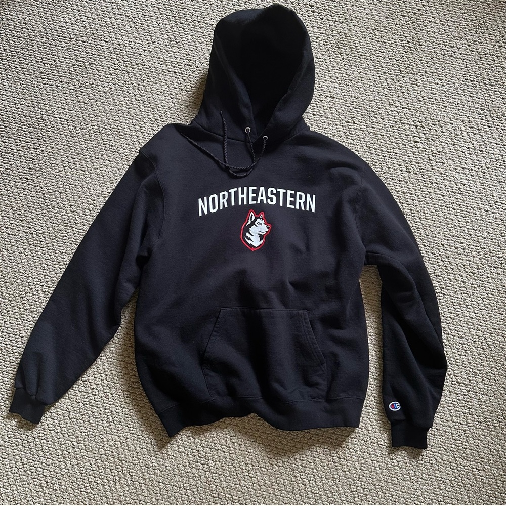 Northeastern University Champion hoodie sweatshirt L